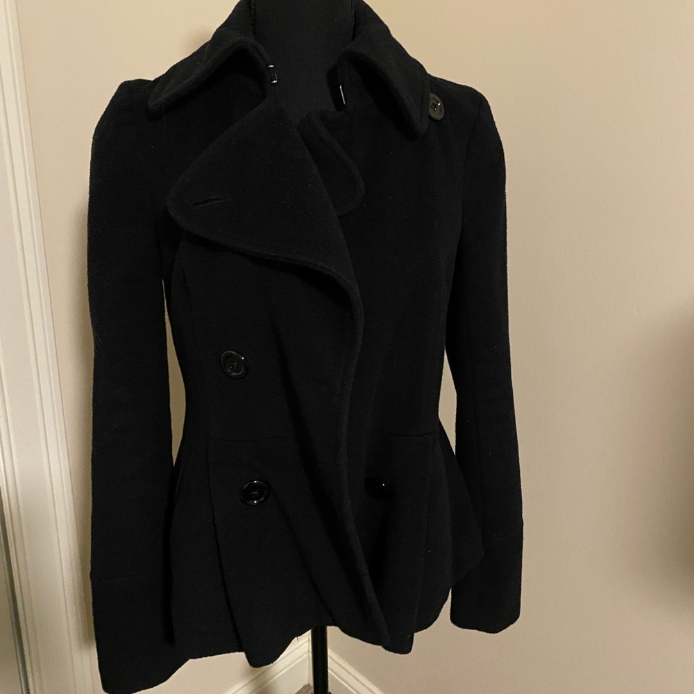 Armani Exchange black pea coat